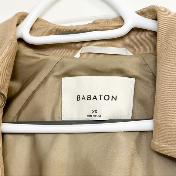 Aritzia Babaton Lawson trench coat size xs beige tan - Picture 3 of 11